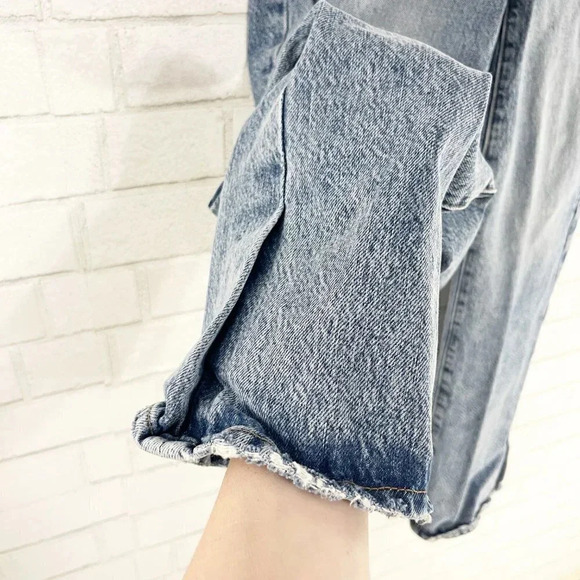 Frame Le Drew High Rise Bootcut Jeans in Cascade Blue Women's Waist Size 24 - Picture 6 of 9